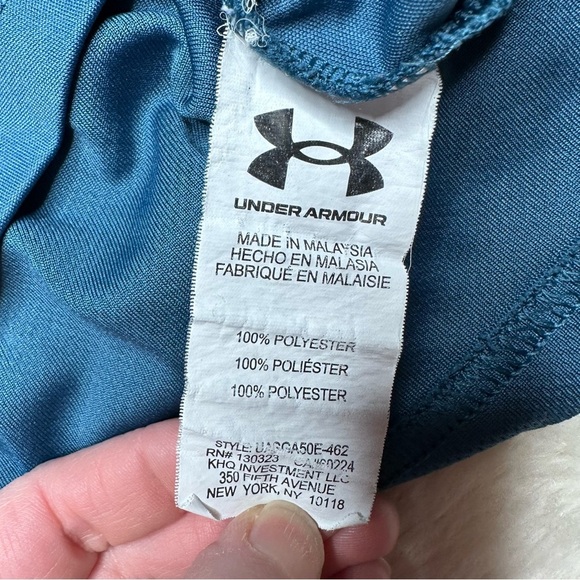 Under Armour T-Shirt Blue/Black/Green Size 6 - Picture 8 of 16